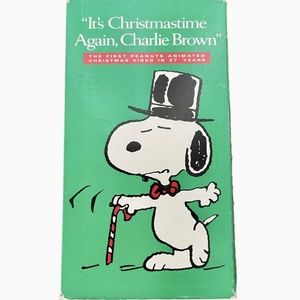 Vintage It’s Christmastime Again Charlie Brown VHS Movie Snoopy 1992